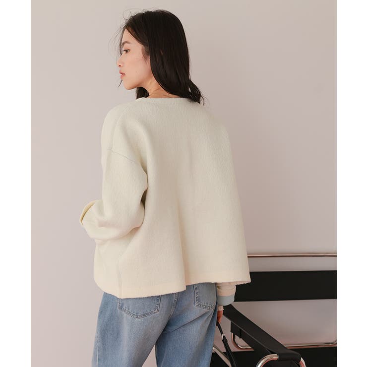 配色デザインニットコート/カーディガン | titivate | 詳細画像8 