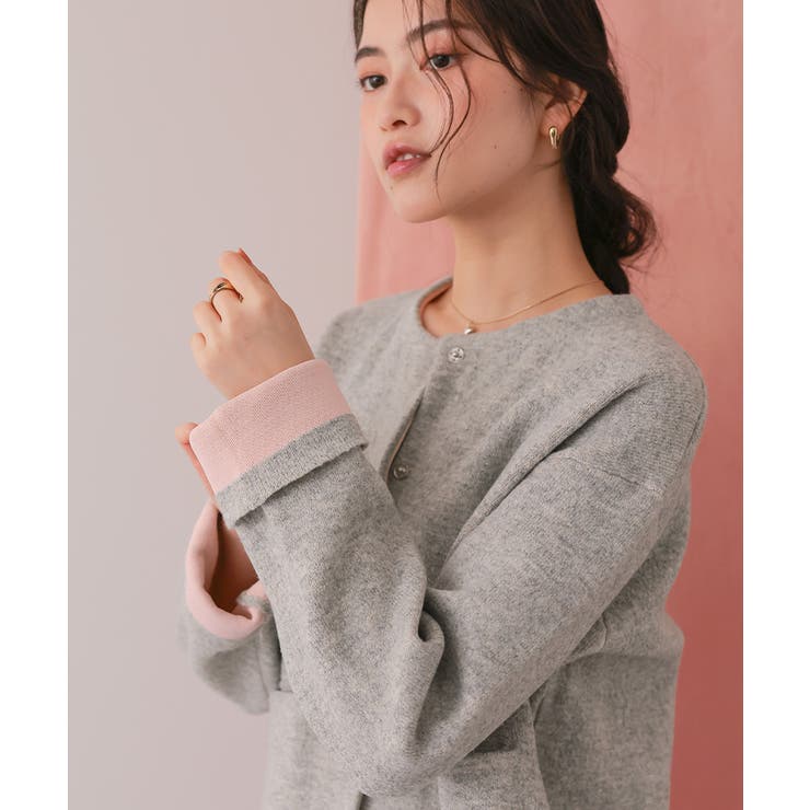 配色デザインニットコート/カーディガン | titivate | 詳細画像13 