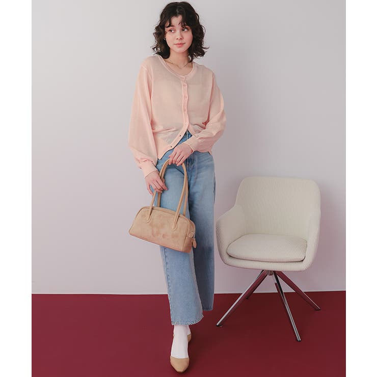 前後2wayボリュームスリーブシアーニットカーディガン | titivate | 詳細画像18 