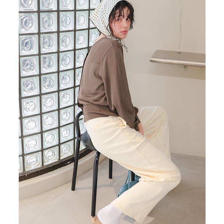 前後2wayボリュームスリーブシアーニットカーディガン | titivate | 詳細画像5 