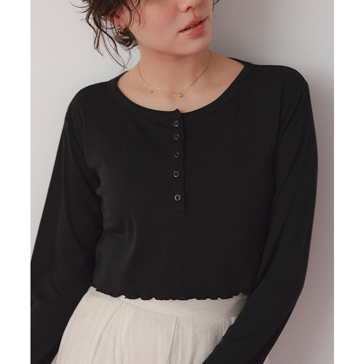 コンパクトヘンリーネックロングスリーブトップス | titivate | 詳細画像20 