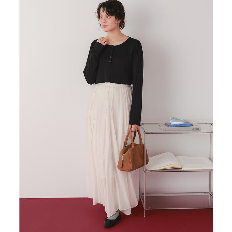 コンパクトヘンリーネックロングスリーブトップス | titivate | 詳細画像7 