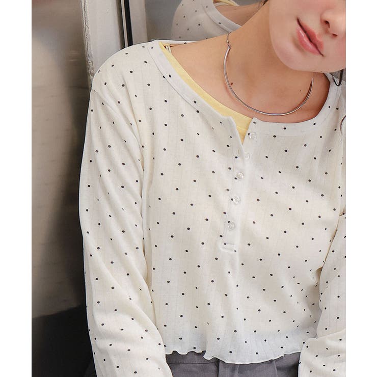 コンパクトヘンリーネックロングスリーブトップス | titivate | 詳細画像11 