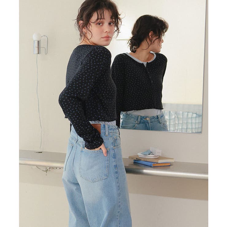 コンパクトヘンリーネックロングスリーブトップス | titivate | 詳細画像15 