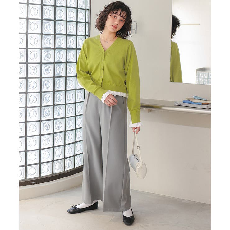 フリルシャツドッキングニットカーディガン | titivate | 詳細画像20 