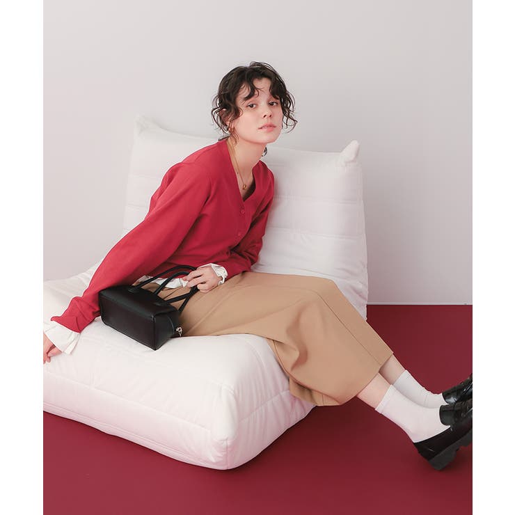 フリルシャツドッキングニットカーディガン | titivate | 詳細画像8 