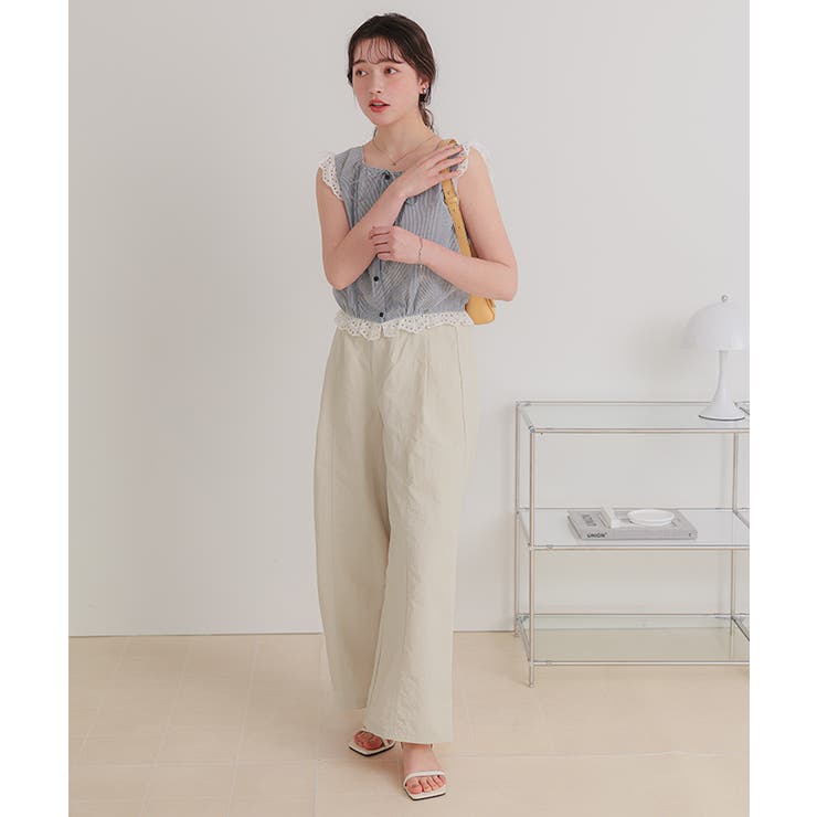 撥水ワイドデザインパンツ | titivate | 詳細画像11 