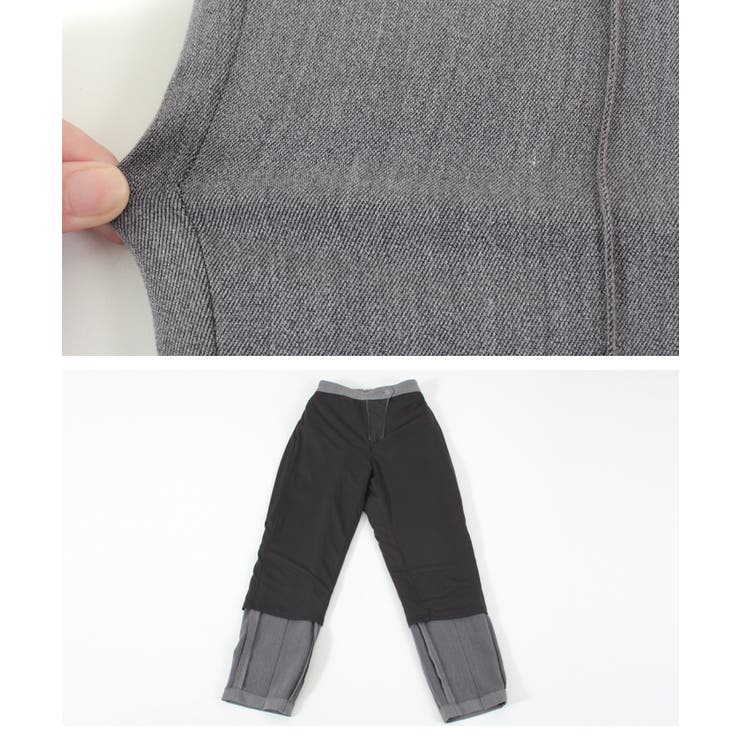 ピンタックストレートパンツ すっきりとしたシルエットで美脚