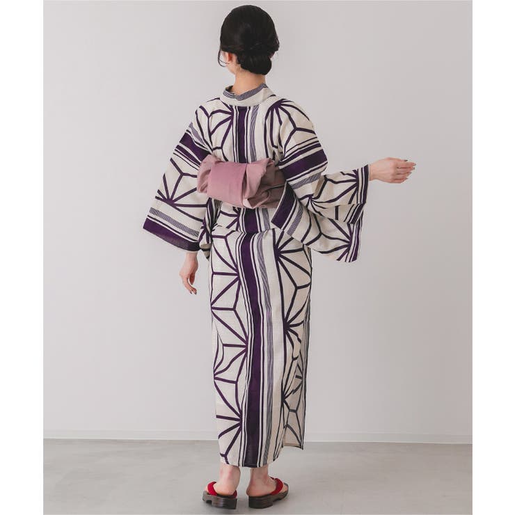 単品]麻の葉古典柄綿麻浴衣[品番：TV000009773]｜titivate