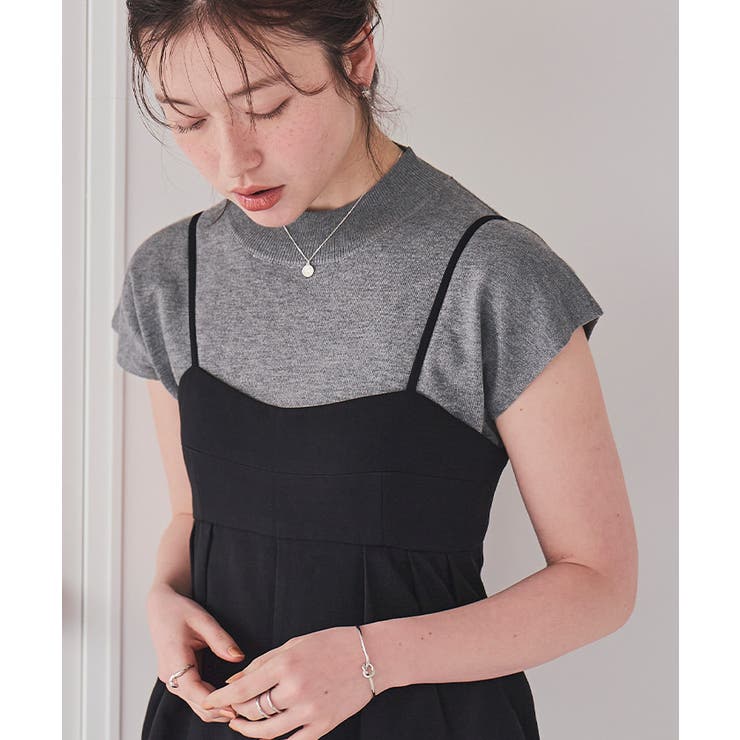 ベーシックフレンチスリーブライトニット | titivate | 詳細画像12 