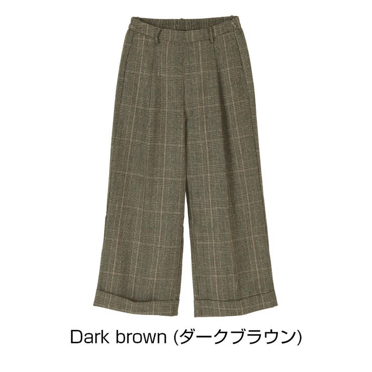 センタープレス七分丈ワイドパンツ 裾のロールアップデザインがポイント ボトムス | titivate | 詳細画像4 