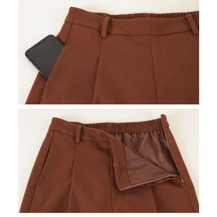 センタープレス七分丈ワイドパンツ 裾のロールアップデザインがポイント ボトムス | titivate | 詳細画像5 