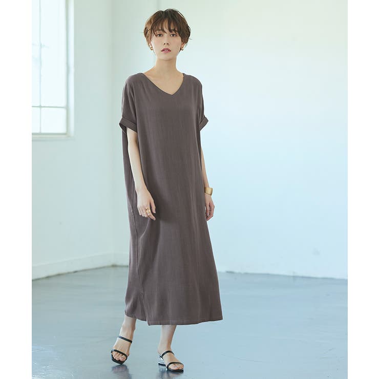 リネン混リラックスマキシワンピース 季節感じるリネン混素材 ワンピース 品番 Tv Titivate ティティベート のレディースファッション通販 Shoplist ショップリスト