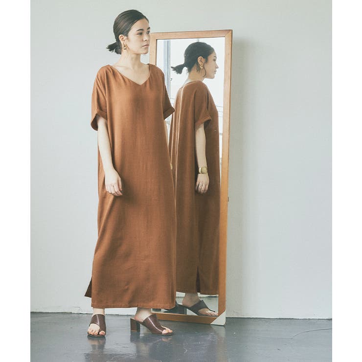 リネン混リラックスマキシワンピース 季節感じるリネン混素材 ワンピース 品番 Tv Titivate ティティベート のレディースファッション通販 Shoplist ショップリスト