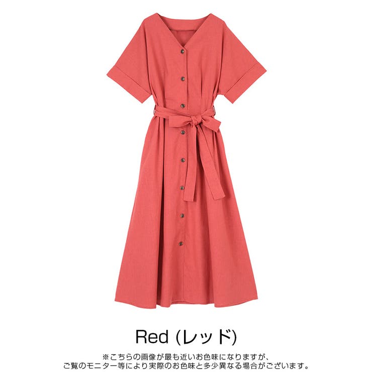 ベルト付きウエストタックワンピース これからの季節に最適なリネン混素材 ワンピース 品番 Tv Titivate ティティベート のレディースファッション通販 Shoplist ショップリスト