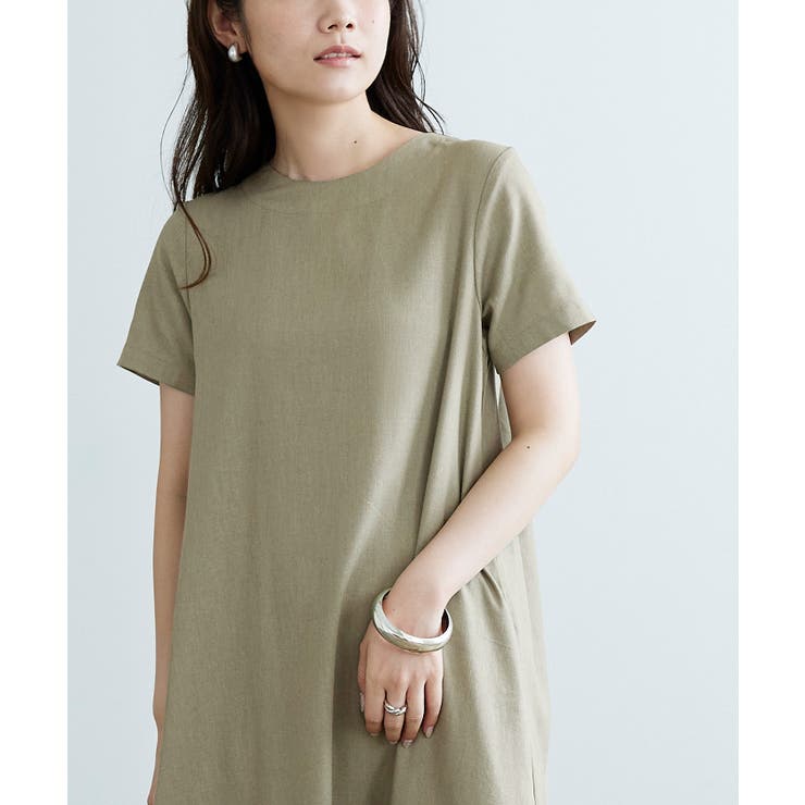 リネン混バックシャンロングワンピース リネン 混素材でさらっと涼しい着心地 品番 Tv Titivate ティティベート のレディースファッション通販 Shoplist ショップリスト