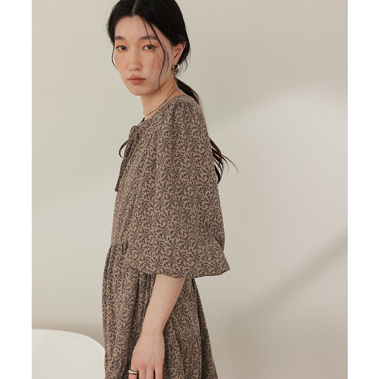 前後2way花柄ティアードワンピース | titivate | 詳細画像24 