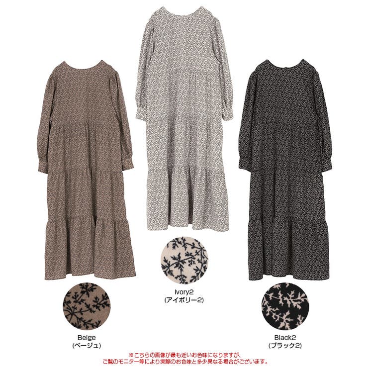 前後2way花柄ティアードワンピース | titivate | 詳細画像11 