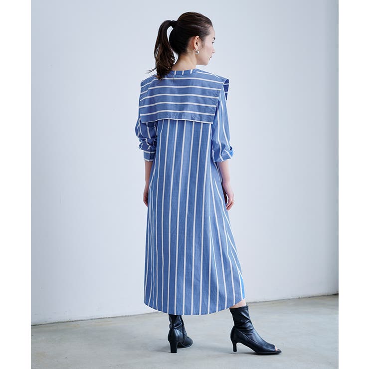 リボン付セーラーカラーワンピース インパクトのある襟元がトレンド感溢れる 品番 Tv Titivate ティティベート のレディースファッション通販 Shoplist ショップリスト