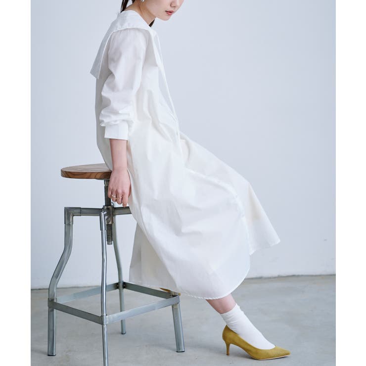 リボン付セーラーカラーワンピース インパクトのある襟元がトレンド感溢れる 品番 Tv Titivate ティティベート のレディースファッション通販 Shoplist ショップリスト