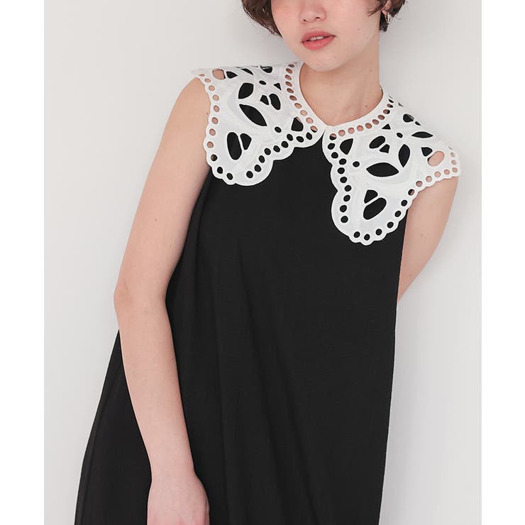 レースつけ襟付ノースリーブワンピース | titivate | 詳細画像6 