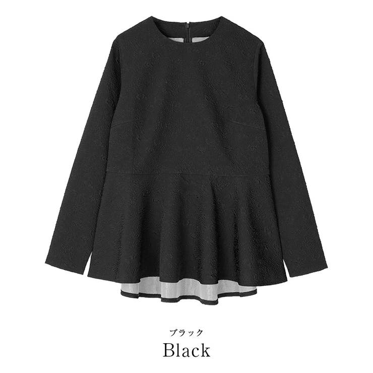 ふくれジャガードクルーネックペプラムプルオーバー トップス レディース | titivate | 詳細画像6 