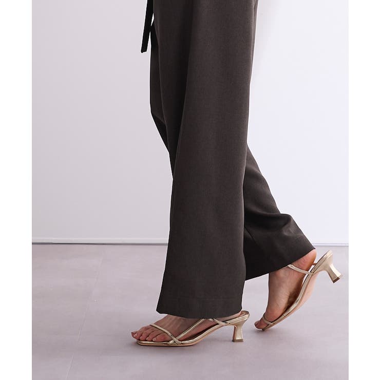 リネンライクハイウエストラップワイドパンツ【UR’S ユアーズ】 | titivate | 詳細画像15 