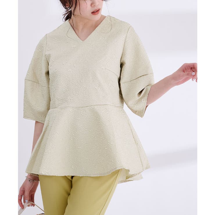 ふくれジャガードVネックトップス トップス レディース | titivate | 詳細画像10 