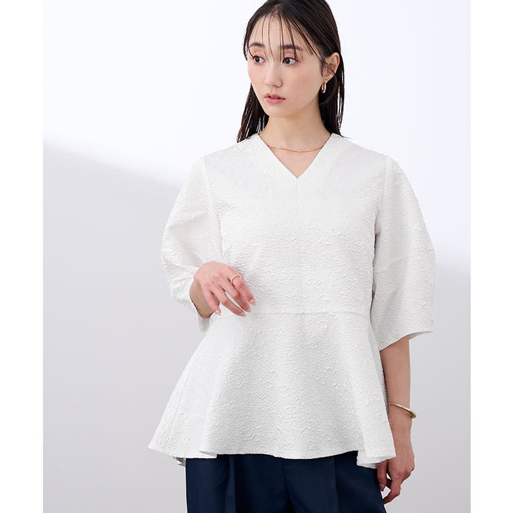 ふくれジャガードVネックトップス トップス レディース | titivate | 詳細画像13 