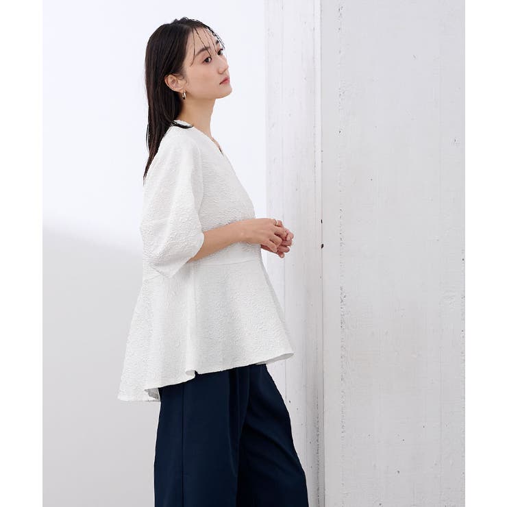 ふくれジャガードVネックトップス トップス レディース | titivate | 詳細画像15 