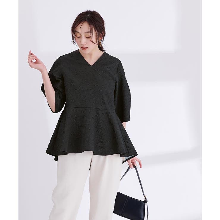 ふくれジャガードVネックトップス トップス レディース | titivate | 詳細画像16 