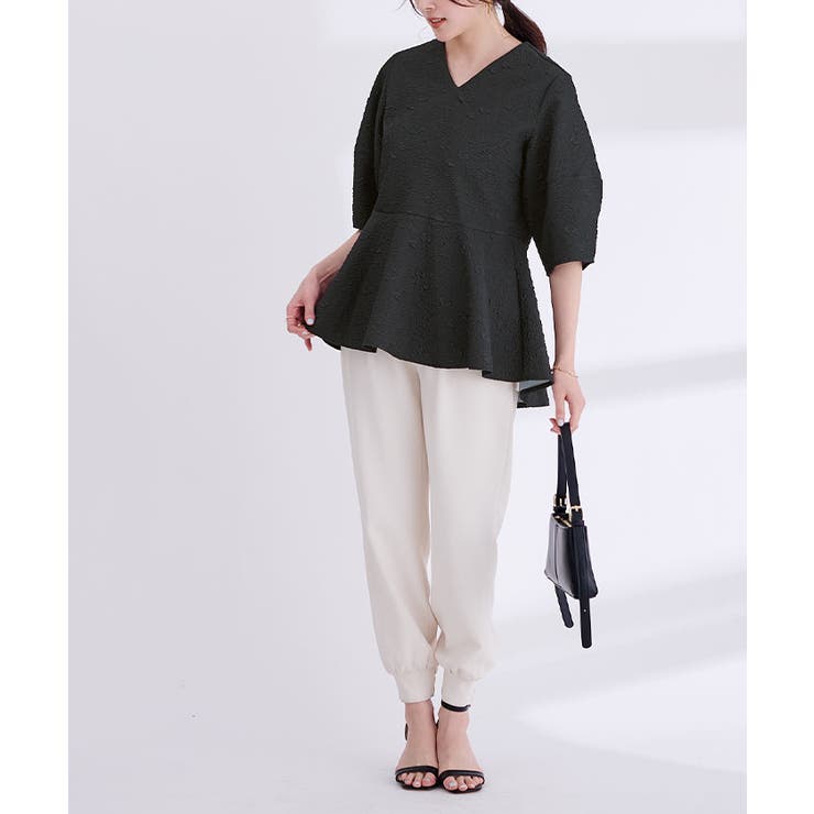 ふくれジャガードVネックトップス トップス レディース | titivate | 詳細画像17 