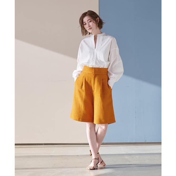 ツイードハイウエストハーフパンツ ボトムス レディース | titivate | 詳細画像17 