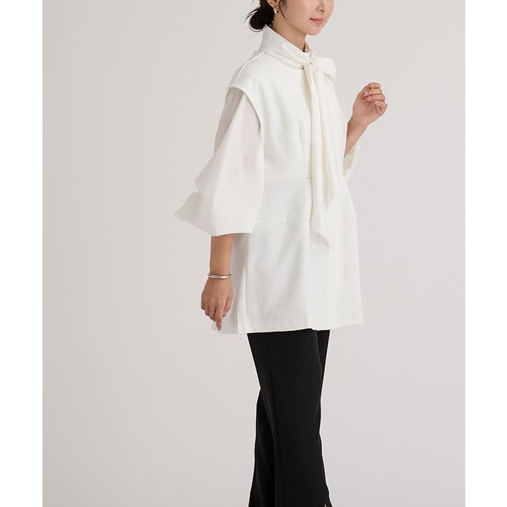 ボンディングペプラムトップス ジレ トップス | titivate | 詳細画像9 