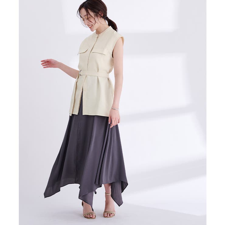 リネン ノースリーブ トップス アイボリー tops-02478 リネン ノースリーブ ブラウス ホワイト カーキ