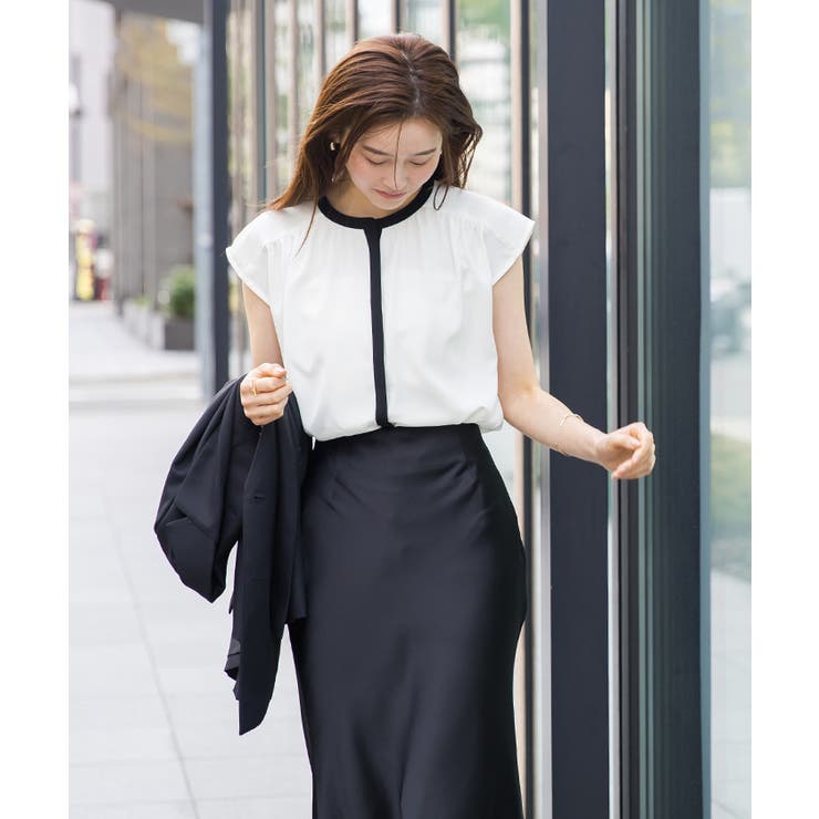 フレンチスリーブバンドカラーブラウス【UR’S ユアーズ】 | titivate | 詳細画像6 