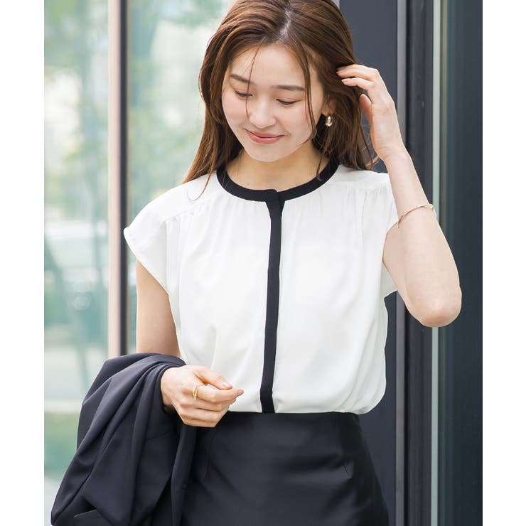 フレンチスリーブバンドカラーブラウス【UR’S ユアーズ】 | titivate | 詳細画像3 