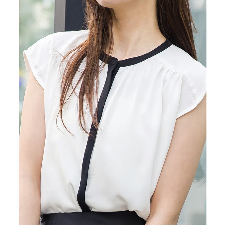 フレンチスリーブバンドカラーブラウス【UR’S ユアーズ】 | titivate | 詳細画像4 