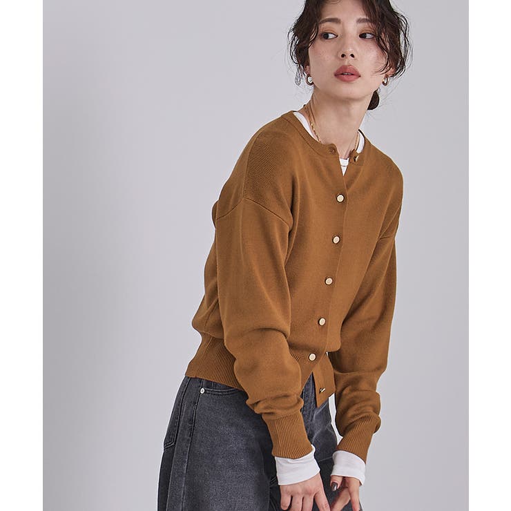 マット釦クルーネックニットカーディガン【UR’S ユアーズ】 | titivate | 詳細画像6 