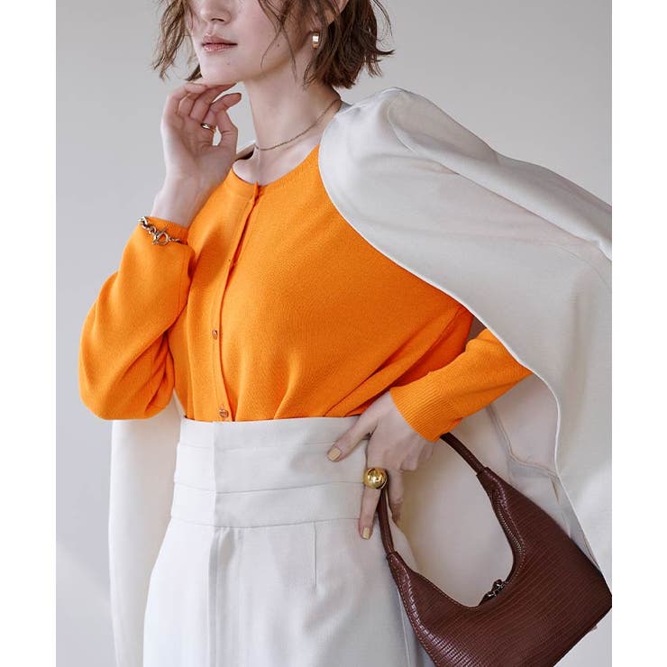 ゴールド釦サマーニットカーディガン トップス レディース | titivate | 詳細画像18 