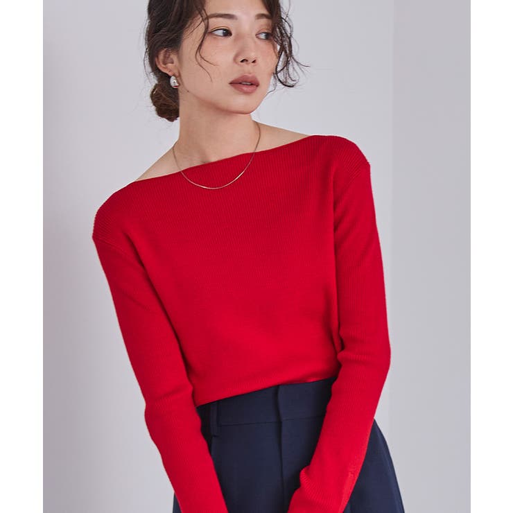 ボートネックスリットスリーブリブニット【UR’S ユアーズ】 | titivate | 詳細画像32 