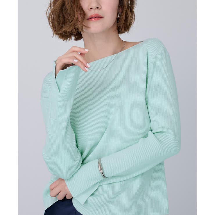 ボートネックスリットスリーブリブニット【UR’S ユアーズ】 | titivate | 詳細画像4 