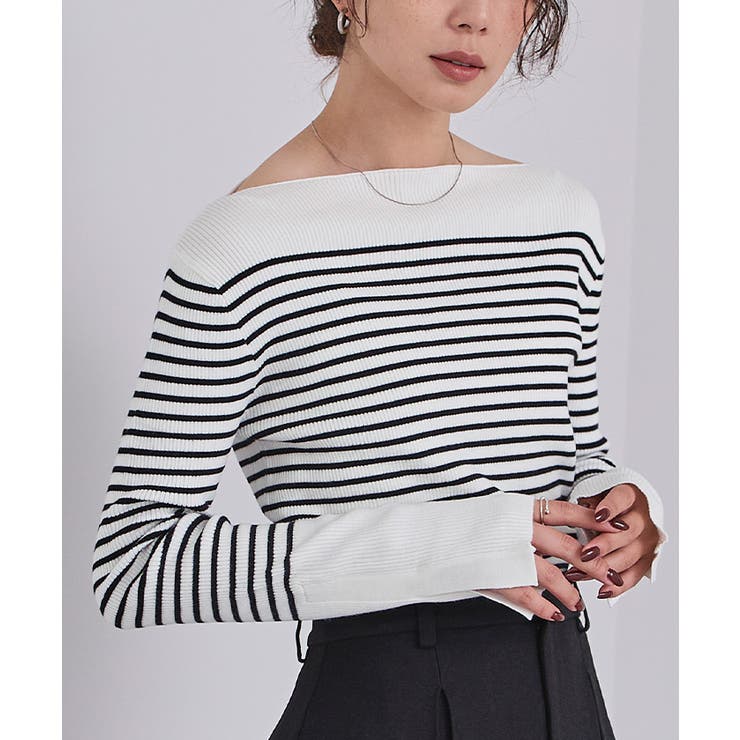 ボートネックスリットスリーブリブニット【UR’S ユアーズ】 | titivate | 詳細画像10 