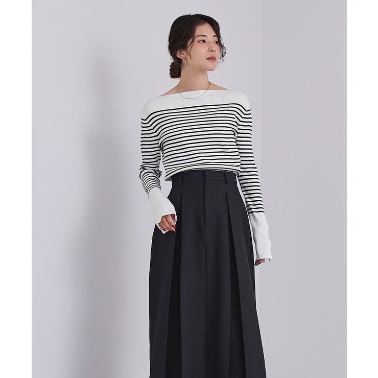 ボートネックスリットスリーブリブニット【UR’S ユアーズ】 | titivate | 詳細画像11 