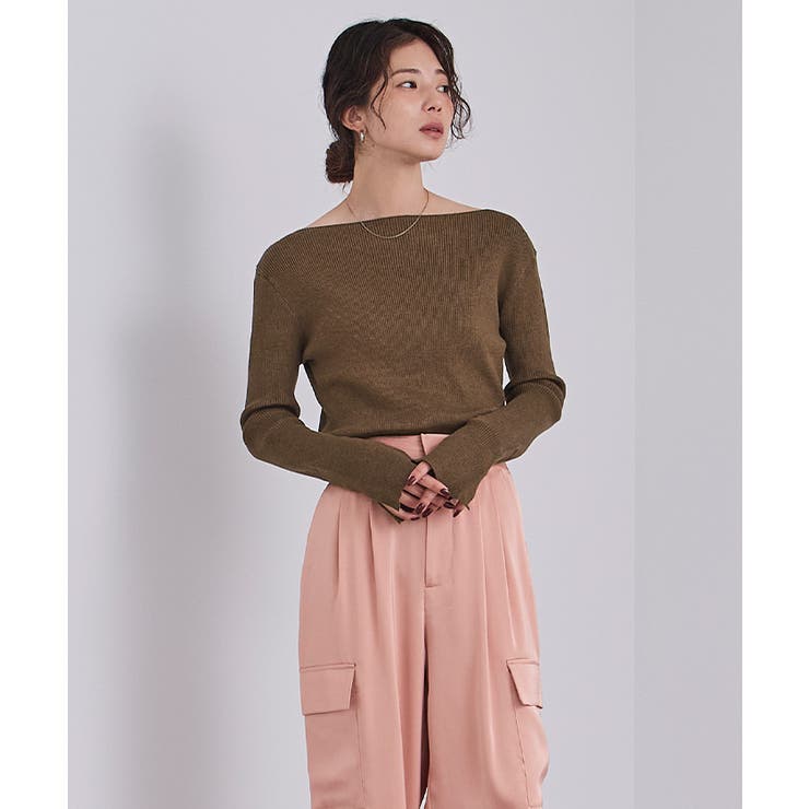 ボートネックスリットスリーブリブニット【UR’S ユアーズ】 | titivate | 詳細画像14 