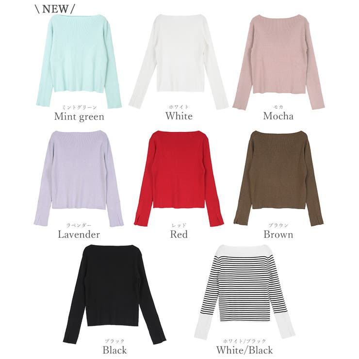 ボートネックスリットスリーブリブニット【UR’S ユアーズ】 | titivate | 詳細画像20 