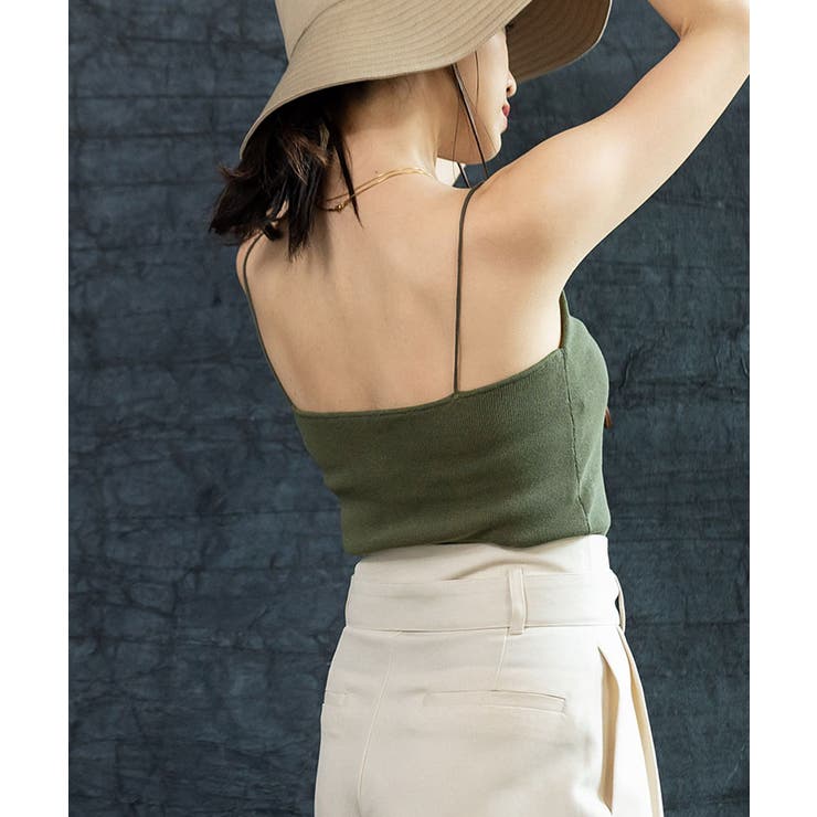 カップ付バックオープンニットキャミソール トップス レディース | titivate | 詳細画像13 