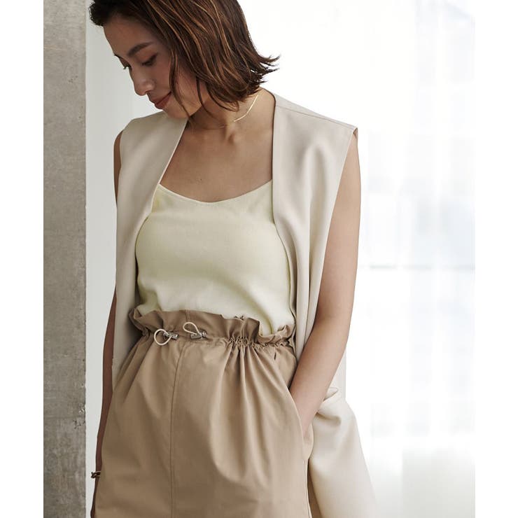 カップ付バックオープンニットキャミソール トップス レディース | titivate | 詳細画像16 