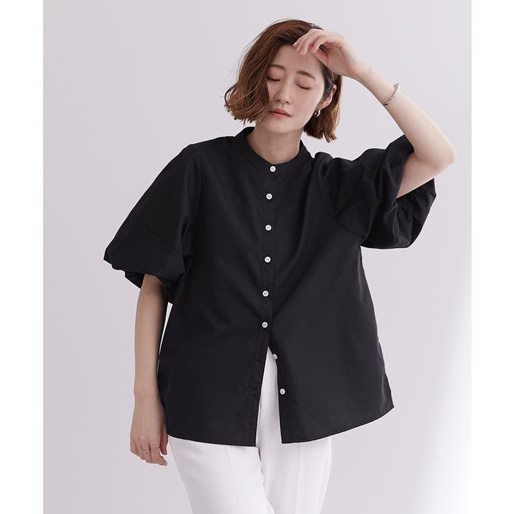 釦配色バルーンスリーブブラウス【UR’S ユアーズ】 | titivate | 詳細画像13 