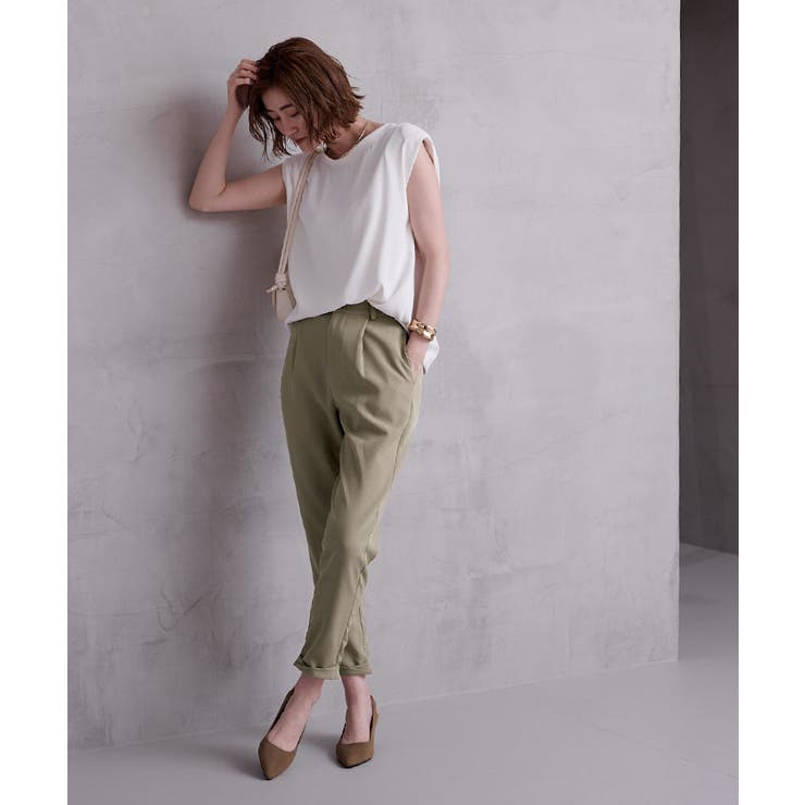 ツイストヘムテーパードパンツ ボトムス レディース | titivate | 詳細画像13 